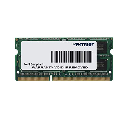 Patriot Signature 8GB DDR3 1600 MHz Arbeitsspeicher SODIMM Module (8 GB, 1 x 8 GB, DDR3, 1600 MHz, 204 - pin SODIMM) PSD38G1600L2S von Patriot Memory