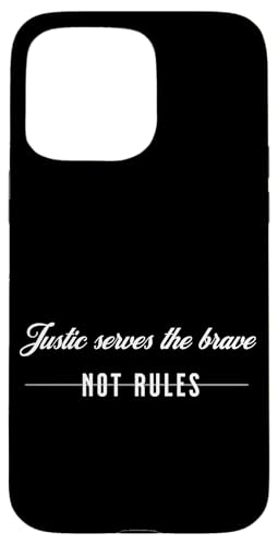 Justic Serves The Brave, Not Rules, Trump Hülle für iPhone 15 Pro Max von Patriot Power Trump Gear