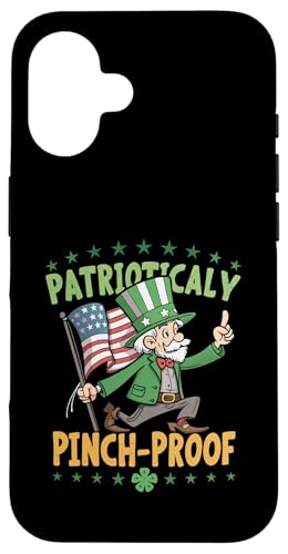 Hülle für iPhone 16 Pinch-Proof - Irish & American Patriotic von Patriot Shamrock Co.