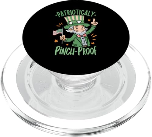 Pinch-Proof St. Patrick's Day - Irisch-Amerikanische Flagge PopSockets PopGrip für MagSafe von Patriot Shamrock Co.