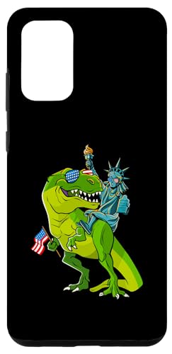 Hülle für Galaxy S20+ Dinosaurier T Rex Freiheitsstatue 4. Juli USA Flagge Jungen von Patriotic American 4th of July Apparel