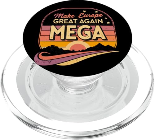 Mach Europa wieder großartig — EU-Erklärung von Retro Pro PopSockets PopGrip für MagSafe von Patriotic Funny MEGA - Make Europe Great Again