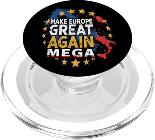 Proud European Union Mega - Make Europe Great Again PopSockets PopGrip für MagSafe von Patriotic Funny MEGA - Make Europe Great Again