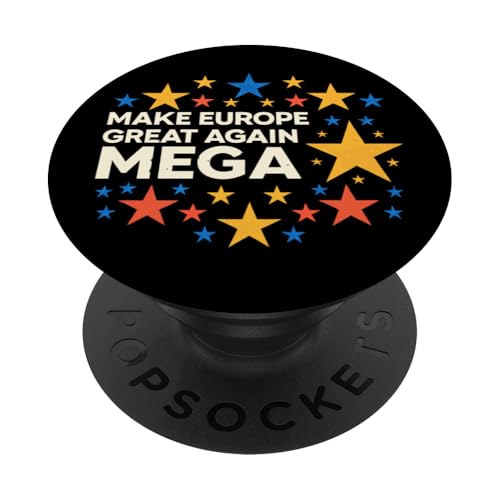 Retro EU - Cool Make Europe Great Again PopSockets Klebender PopGrip von Patriotic Funny MEGA - Make Europe Great Again