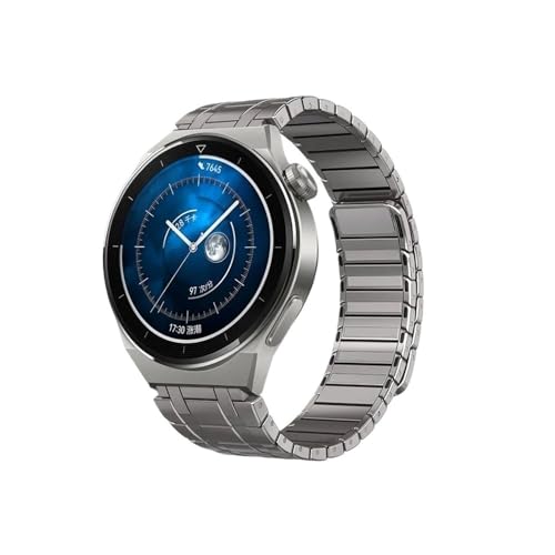 Selbstansaugendes Armband für Huawei Watch GT 3 4Pro, 46 mm, Edelstahl-Armband, passend für Samsung Galaxy 3, 45 mm, passend für Amazfit GTR 47 mm, passend für Seiko (Titanfarbe, für Samsung 46 mm) von Paulapang