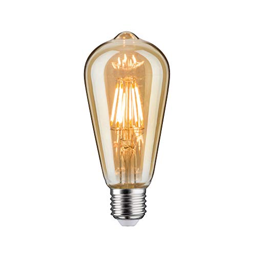 Paulmann 28717 LED Lampe Filament Kolben 6,5W Leuchtmittel Gold 2500K Goldlicht E27 von Paulmann