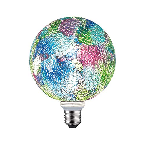 Paulmann 28749 LED Lampe Miracle Mosaic G125 Globe 5W dimmbar Leuchtmittel Multicolor effizientes Licht Warmweiß 2700K E27 von Paulmann