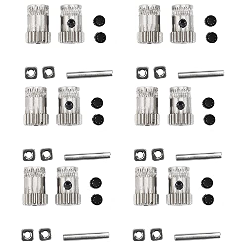 Pavewood 6 Set 3D Drucker Drive Extruder Dual Gears Kit Drive Gears Extrusion Wheel für Prusa I3 Mk2/Mk2S/Mk2.5 3D Drucker von Pavewood