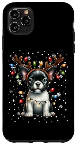 Hülle für iPhone 11 Pro Max Weihnachtspyjama mit französischer Bulldogge von Paw-sitively Adorable Xmas Pet Apparel Co.