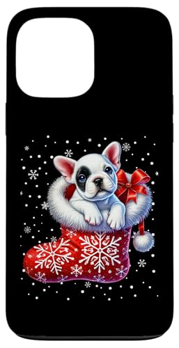 Hülle für iPhone 13 Pro Max Weihnachtspyjama mit französischer Bulldogge von Paw-sitively Adorable Xmas Pet Apparel Co.