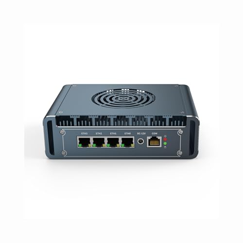 PcZinophyte 12. Gen Firewall Router Aluminium mit Lüfter 4X i226 2.5G LAN Celeron N6000 DDR4 PVE Computer Firewall Mini PC von PcZinophyte