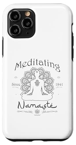 Hülle für iPhone 11 Pro Meditating Since 1941 - 84 Years of Inner Harmony von Peace, Namaste, and Chakras Store