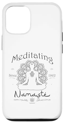 Hülle für iPhone 12/12 Pro Meditating Since 1962 - 63 Years of Mindful Living von Peace, Namaste, and Chakras Store