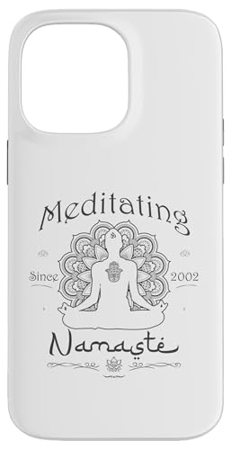 Hülle für iPhone 14 Pro Max Meditating Since 2002 - 23 Years of Mindful Living von Peace, Namaste, and Chakras Store