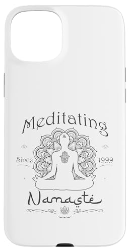 Hülle für iPhone 15 Plus Meditating Since 1999 - 26 Years of Inner Peace - Namaste von Peace, Namaste, and Chakras Store