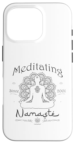 Hülle für iPhone 16 Pro Meditating Since 2001 - 24 Years of Inner Harmony von Peace, Namaste, and Chakras Store