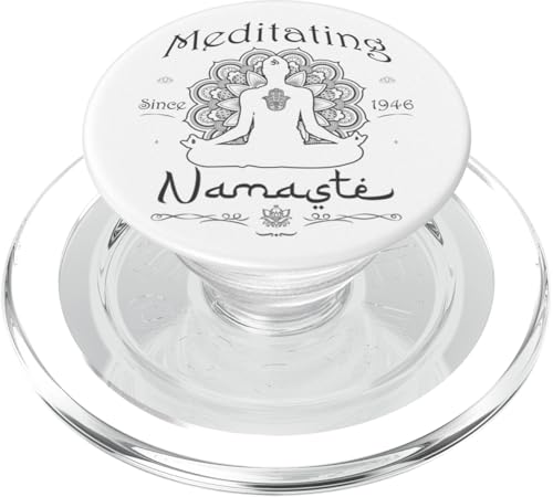 Meditating Since 1946 - 79 Years of Inner Peace - Namaste PopSockets PopGrip für MagSafe von Peace, Namaste, and Chakras Store