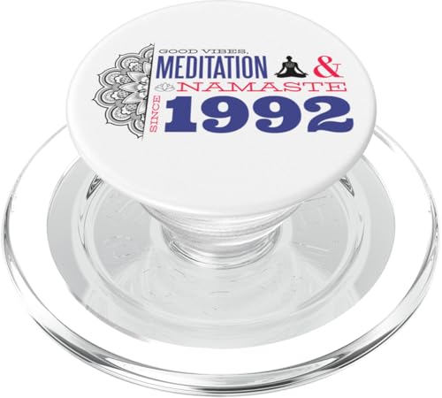 Meditating Since 1992 - 33 Years of Inner Peace - Namaste PopSockets PopGrip für MagSafe von Peace, Namaste, and Chakras Store