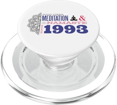 Meditating Since 1993 - 32 Years of Tranquility and Namaste PopSockets PopGrip für MagSafe von Peace, Namaste, and Chakras Store