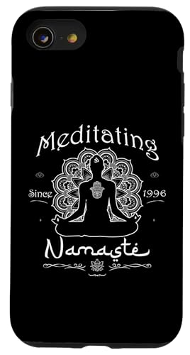 Meditating Since 1996 - 29 Years of Mindful Living Hülle für iPhone SE (2020) / 7 / 8 von Peace, Namaste, and Chakras Store