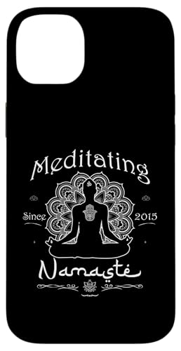 Meditating Since 2015 - 10 Years of Serenity and Namaste Hülle für iPhone 14 Plus von Peace, Namaste, and Chakras Store