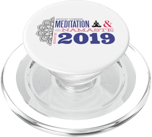 Meditating Since 2019 - 6 Years of Serene Wisdom PopSockets PopGrip für MagSafe von Peace, Namaste, and Chakras Store