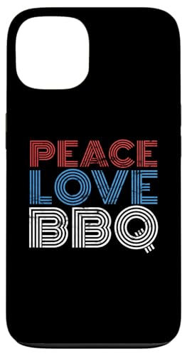 Hülle für iPhone 13 Peace Love BBQ Vintage 70er Jahre Grillen Fleisch Räuchern Schweinefleisch von Peace Love BBQ Tees