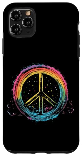 Hülle für iPhone 11 Pro Max Regenbogen Peace Love Hippie Kostüm Friedenssymbol Damen von Peace Love Shop Friedenssymbol Hippie Designs