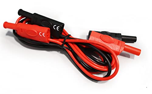 PeakTech 7030 Messleitungen für Multimeter und Labornetzgeräte, 130cm Prüfleitungen mit isolierten Bananensteckern als Zubehör für Messgeräte, 4mm kabel mit Laborstecker für CAT III 1000V 10A, P 7030 von PeakTech