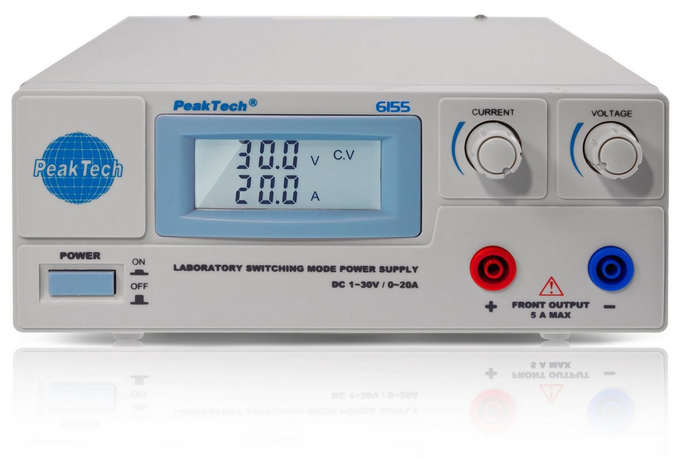 PeakTech PeakTech 6155: DC Schaltnetzgerät ~ 0 - 30V / 0 - 20A Labor-Netzteil von PeakTech