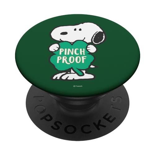 Peanuts Snoopy St Patrick's Day Pinch Proof PopSockets mit austauschbarem PopGrip von Peanuts