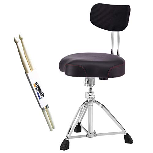 Pearl D-3500BR Schlagzeug-Hocker Sattelsitz mit Lehne + keepdrum Drumsticks Pearl D-3500BR Schlagzeug-Hocker Sattelsitz mit Lehne + keepdrum Drumsticks von PEARL(パール)