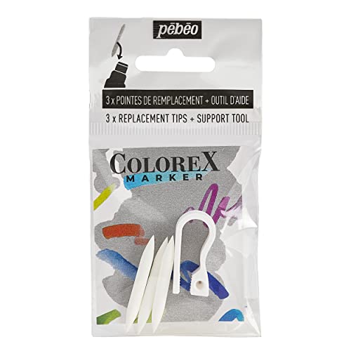 Pébéo Colorex Marker Mine – Mehrzweck-Pinselspitze – Multi-Tool-Tinte – 3 Minen Colorex Marker von Pebeo
