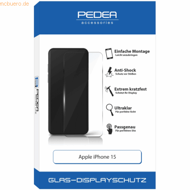 PEDEA PEDEA Display-Schutzglas für Apple iPhone 15 von Pedea