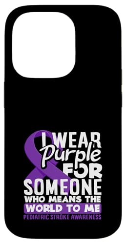 Hülle für iPhone 14 Pro Pädiatric Stroke Awareness I Wear Purple von Pediatric Stroke Advocacy Awareness Apparel Gifts