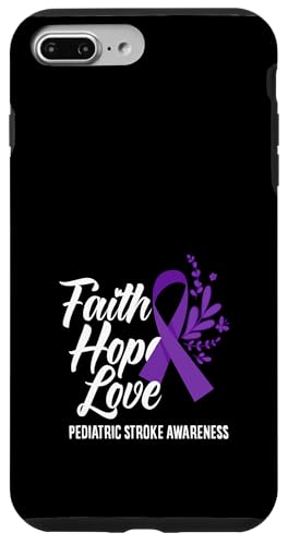 Hülle für iPhone 7 Plus/8 Plus Faith Hope Love Schlaganfallbewusstsein bei Kindern von Pediatric Stroke Advocacy Awareness Apparel Gifts