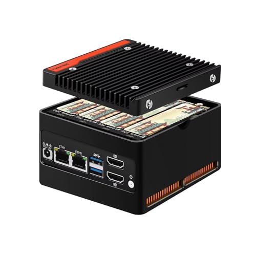 PeeliCeeli 4 Bay NAS Mini PC i3 N305, 4 NVMe Micro NAS Server Desktop Computer, Dual 2.5GbE i226V Small Network Attached Storage with USB3.2, Support WiFi7, Barebone (NO RAM/SSD/OS) von PeeliCeeli