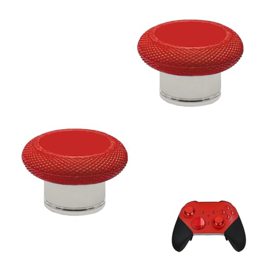 2 Pcs Elite Series 2 Standard Height Thumbsticks for Xbox Elite Series 2, Elite 2 Core Controller,Short Concave Magnetic Analog Joysticks for Xbox Elite Series 2 Core Short Thumbsticks (Red) von Peixiong