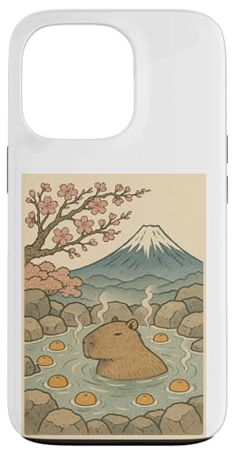 Capybara Kawaii Kunst in heißen Quellen mit Kirschblüten Hülle für iPhone 13 Pro Capybara Kawaii Kunst in heißen Quellen mit Kirschblüten Hülle für iPhone 13 Pro von Pelican Tries to Eat Cute Capaybara Design