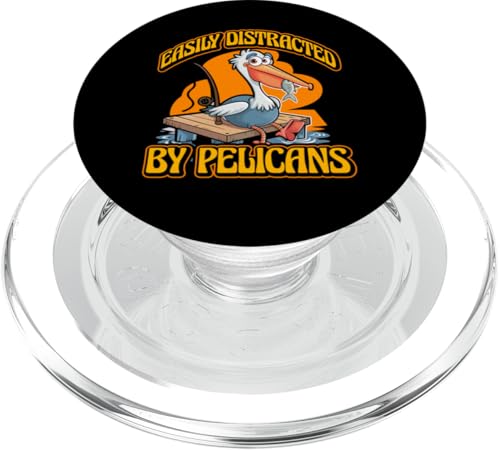 Leicht abgelenkt von Pelicans Funny Lover Cute Ocean PopSockets PopGrip für MagSafe von Pelican Wildlife Ocean Cute Bird Lover Tee Apparel