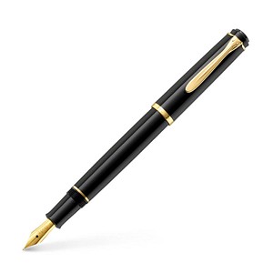 Pelikan Classic P200 Patronenfüller schwarz/gold F (fein) von Pelikan