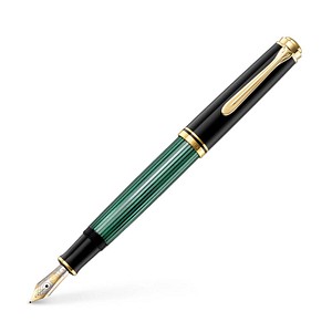 Pelikan Souverän M600 Kolbenfüller schwarz/grün/gold M (mittel) von Pelikan