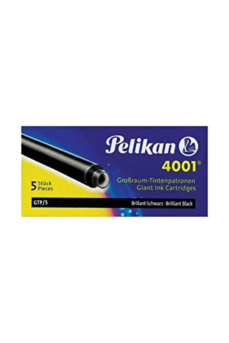 Pelikan Tintenpatrone 4001 GTP/5, brillant-schwarz, 5 Patronen von Pelikan