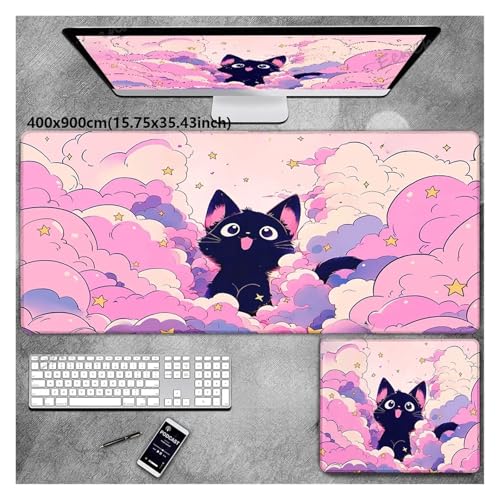 Pengchang Kawaii Caiyun Cat MousePads PC Zubehör Schreibtischunterlage Schutz Computer Gamer Schreibtischunterlage(8,250x290x2mm) von Pengchang