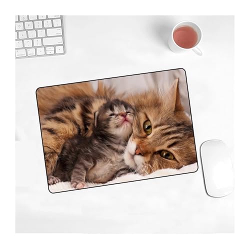 Nette Katze Maus Pad Bild Pad Laptop Slip 220x180x2mm Matte for Cs Gehen/Arbeit Gaming Neue Kawaii Büro Dekoration Teppich Maus Matte(1,26x21 cm) von Pengchang