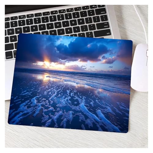 Strand Wellen Palm Landschaft Neue Computer Maus Pad Schöne Gamer Natürliche Gummi Anti-rutsch Kunst Teppich Büro Dekoration Mousepad(7,18X22 cm) von Pengchang