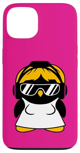 Pinguin DJ Mädchen Kleid Frau Kopfhörer Sonnenbrille Cartoon Hülle für iPhone 13 von Penguin Funny Cute Happy Animal Bird Lover Designs