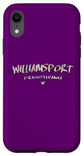 Hülle für iPhone XR Williamsport Pennsylvania – Williamsport PA Aquarell-Logo von Pennsylvania Arts and Culture