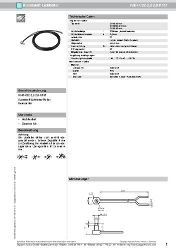 Pepperl+Fuchs 805887 Lichtleiter KHR-C02-2,2-2,0-K131 1St. von Pepperl+Fuchs