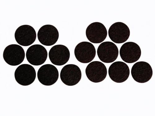 Perel Filzgleiter, selbstklebend, 16 Stück, Schwarz, rund, 25 mm von Perel